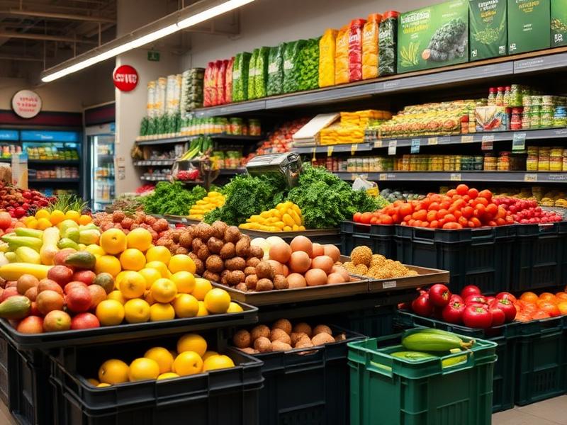 Neighborhood grocery store produce section