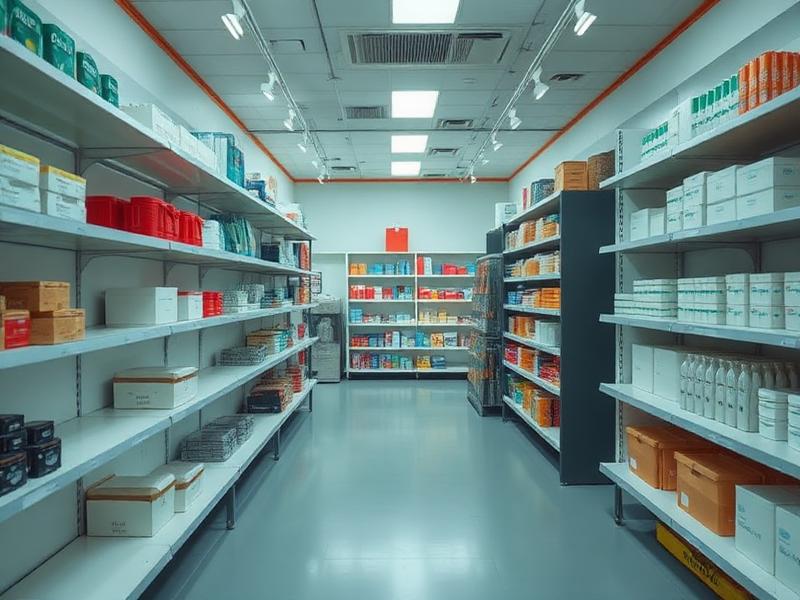 Independent retail shop interior with shelves of merchandise